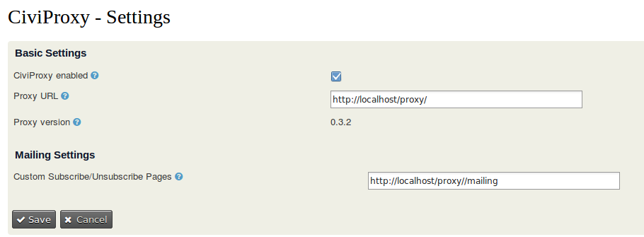 Example CiviProxy Settings